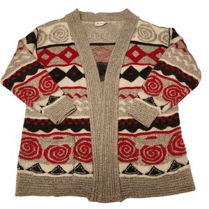 TanJay Gray Big Oversized Cozy Cardigan Sweater Size M